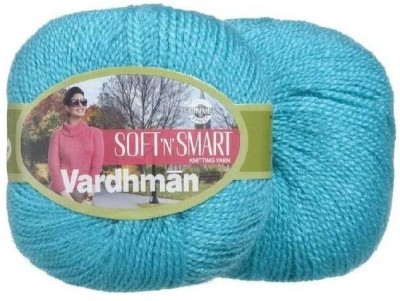 Vardhman Wool Soft n Smart Wool Soft Fingering Crochet 200gm Shade NO-3 Sky Blue