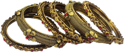 Jewels Kafe Alloy Gold-plated Bangle Set(Pack of 6)