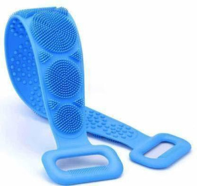 AGF Silicone Body Back Scrubber Double Side Bathing Brush for Skin Deep Cleaning