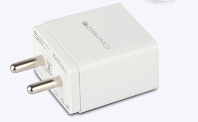 ZEBRONICS 5 W 3 A Wall Charger for Mobile(White, Cable Included)