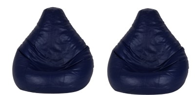 Gunj XL Tear Drop Bean Bag Cover  (Without Beans)(Blue)