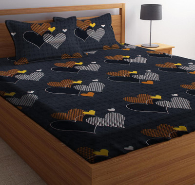 CECARO 160 TC Microfiber Double Printed Flat Bedsheet(Pack of 1, Double Bedsheets)
