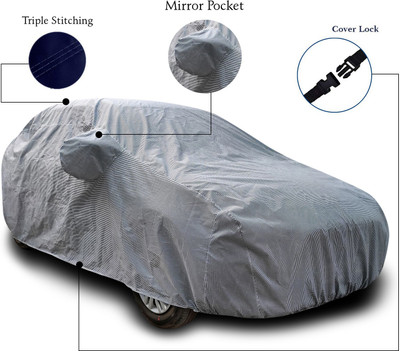 Elegance Car Cover For Maruti Suzuki Gypsy King (With Mirror Pockets)(Black, White)