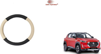 Auto Oprema Steering Cover For Maruti A-Star(Black, Beige, Leather)