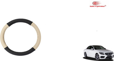 Auto Oprema Steering Cover For Mercedes Benz E220(Black, Beige, Leather)