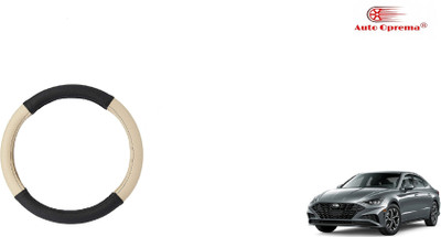 Auto Oprema Steering Cover For Hyundai Sonata(Black, Beige, Leather)