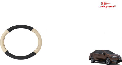 Auto Oprema Steering Cover For Toyota Corolla Altis(Black, Beige, Leather)