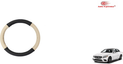 Auto Oprema Steering Cover For Mercedes Benz C180(Black, Beige, Leather)