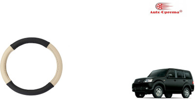 Auto Oprema Steering Cover For Tata Sumo Grande(Black, Beige, Leather)