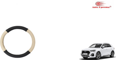 Auto Oprema Steering Cover For Audi Q3(Black, Beige, Leather)