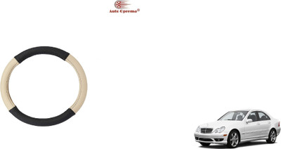 Auto Oprema Steering Cover For Mercedes Benz C280(Black, Beige, Leather)