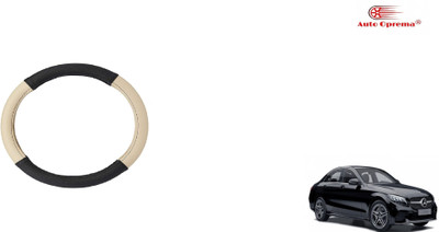 Auto Oprema Steering Cover For Mercedes Benz C220(Black, Beige, Leather)