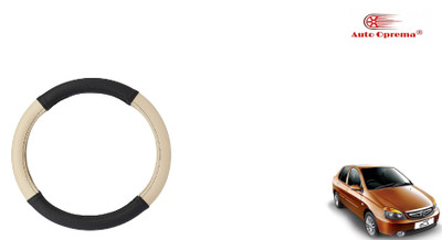 Auto Oprema Steering Cover For Tata Indigo(Black, Beige, Leather)