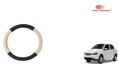 Auto Oprema Steering Cover For Tata Indigo CS(Black, Beige, Leather)
