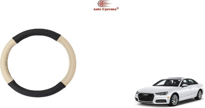 Auto Oprema Steering Cover For Audi A4(Black, Beige, Leather)
