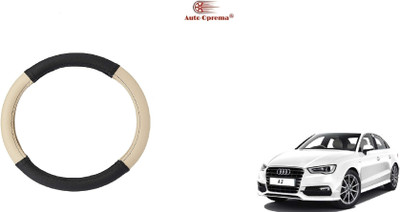 Auto Oprema Steering Cover For Audi A3(Black, Beige, Leather)
