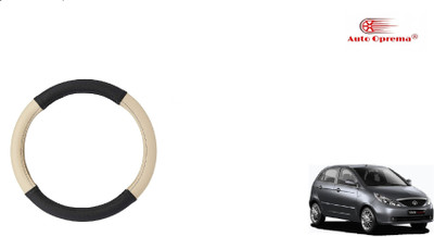 Auto Oprema Steering Cover For Tata Vista(Black, Beige, Leather)