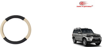 Auto Oprema Steering Cover For Mahindra Scorpio(Black, Beige, Leather)