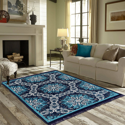 Zesture Multicolor Chenille Carpet(4 ft,  X 7 ft, Rectangle)