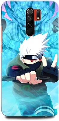 ORBIQE Back Cover for POCO M2 MZB9919IN KAKASHI, NARUTO, ANIME, NEON, SUPERHERO, NINJA, BLACK