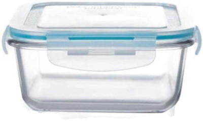 AARAV Large Glass Food Storage Containers with Snap Lock Lids for Leftovers - 1 Containers Lunch Box(665 ml, Thermoware)