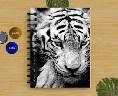 DI-KRAFT Handcrafted Black and White diary A5 Diary Unruled 160 Pages(Black and White)