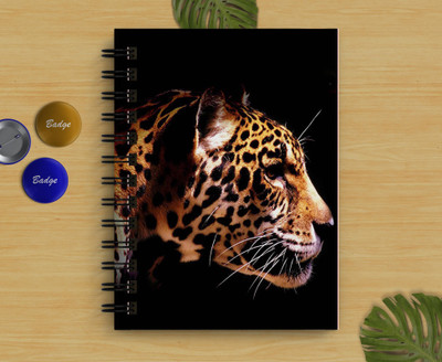 DI-KRAFT Handcrafted Lion Print diary A5 Diary Unruled 160 Pages(Multicolor)