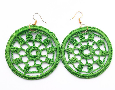 My Little Princess Handmade Crochet Earrings Metal Drops & Danglers