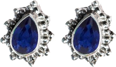 jsaj 925 Sterling silver SAPPHIRE STONE STUDD TOPS for Girls and Womens Sapphire Sterling Silver Stud Earring