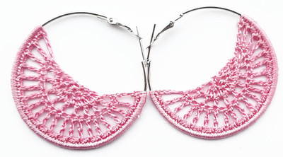 My Little Princess Handmade Crochet Earrings Metal Drops & Danglers