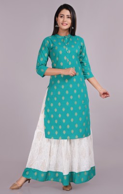 ALBAITH LOOK Women Kurta Skirt Set