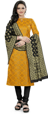 VredeVogel Silk Blend Self Design Salwar Suit Material