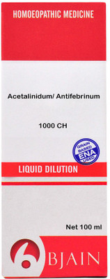 Bjain Acetalinidum/ Antifebrinum 1000 CH Dilution(100 ml)