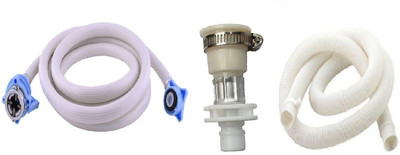 NEW WARE 3 Meter Washing machine Hose Inlet pipe With Outlet Pipe and Tap Connector For Top Loading Fully Automatic Washing Machine Pipe (Inlet+Outlet+Adaptor Combo) Size-Both 3 Meter Hose Pipe(300 cm) NEW WARE 3 Meter Washing machine Hose Inlet pipe With Outlet Pipe and Tap Connector For Top Loading Fully Automatic Washing Machine Pipe (Inlet+Outlet+Adaptor Combo) Size-Both 3 Meter Hose Pipe(300 cm)