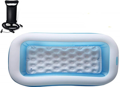 ECOM BHARAT AS23 Inflatable Swimming Pool, Inflatable Toy Pump(Blue)
