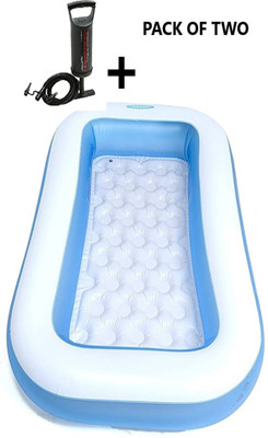 ECOM BHARAT AS21 Inflatable Swimming Pool, Inflatable Toy Pump(Blue)