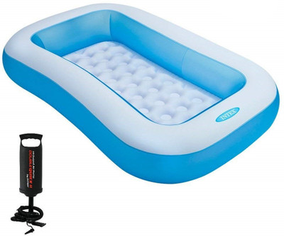 ECOM BHARAT AS24 Inflatable Swimming Pool, Inflatable Toy Pump(Blue)