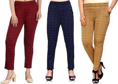 4M SALES Multicolor Jegging(Checkered)