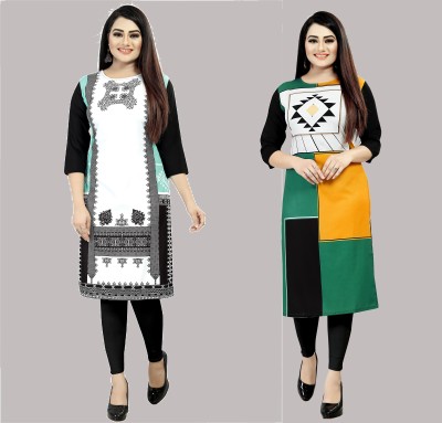 Modli 20 Fashion Women Printed Straight Kurta(Multicolor)