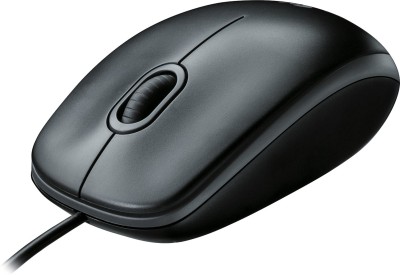 Logitech M100R Wired Optical Mouse(USB 2.0, Black)