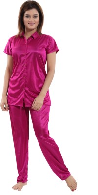 SHOPPING STATION Women Nightshirts(Pink)
