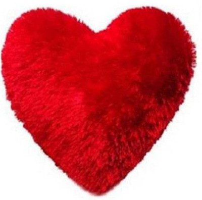 Visarend Microfibre Solid Cushion Pack of 1(Red)