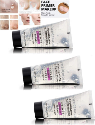 GFSU FOUNDATION ILLUMINATIONG PRIMER FOR MAKEUP BASED COMBO OF 3 Primer  - 150 ml(Transparent)
