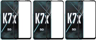 ISAAK Edge To Edge Tempered Glass for Oppo K7X(Pack of 3)