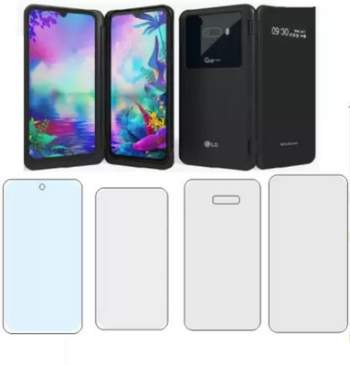 ELEF Front and Back Tempered Glass for LG G8X Front Premium Tempered Glass Back Flexible 0.3MM Trink(Pack of 2)