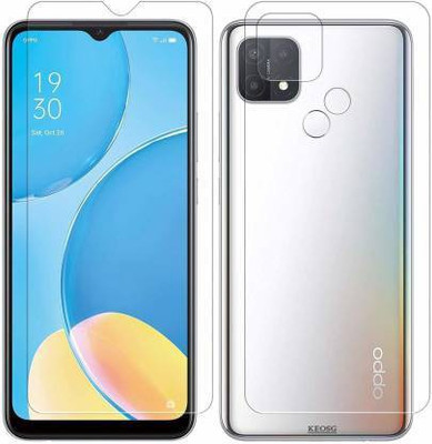 PONDRIK Front and Back Screen Guard for Oppo A15S(Pack of 2)