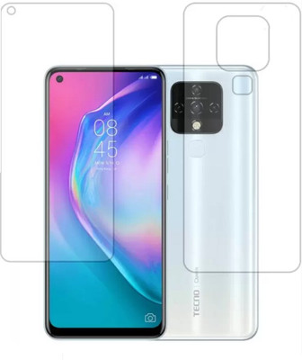 ELEF Front and Back Tempered Glass for Tecno Camon 16 Front Premium Tempered Glass Back Flexible 0.3MM Trink(Pack of 2)
