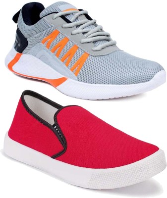 World Wear Footwear Amazing Range of Combo Pack of 2 Stylish Sneakers Running Shoes For Men(Multicolor)
