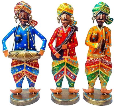 Apkamart Handcrafted Musician Set Decorative Showpiece  -  36 cm(Iron, Multicolor)