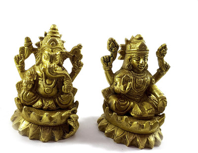 VIB CREATION Decorative Showpiece  -  7 cm(Brass, Yellow)